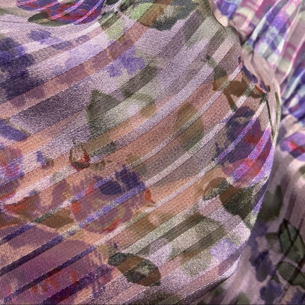 CAbi Eva Astor Purple Floral Peplum Blouse S - Picture 10 of 12